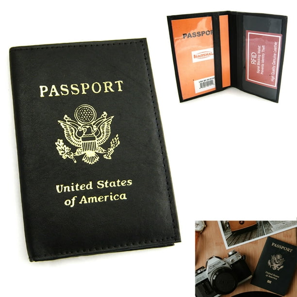 Black Marble Art Multi-purpose Travel Passport Set With Storage Bag Leather Passport Holder Passport Holder With Passport Holder Travel Wallet 